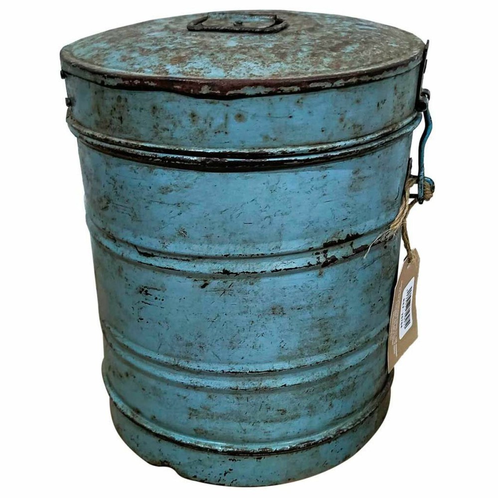 Decorative canister Alexandra House Living Blue Iron Traditional style 22 x 26 x 22 cm