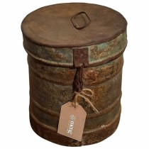 Decorative canister Alexandra House Living Brown Iron Traditional style 19 x 22 x 19 cm