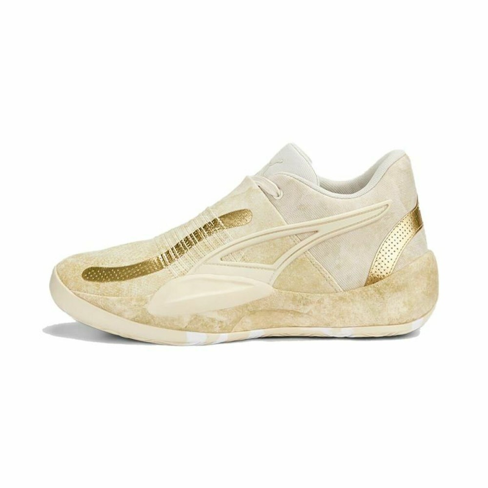 Basketballschuhe für Erwachsene Puma Rise NITRO Gold Beige