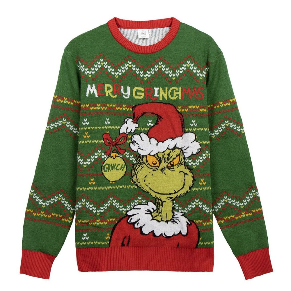 Herren Pullover The Grinch grün