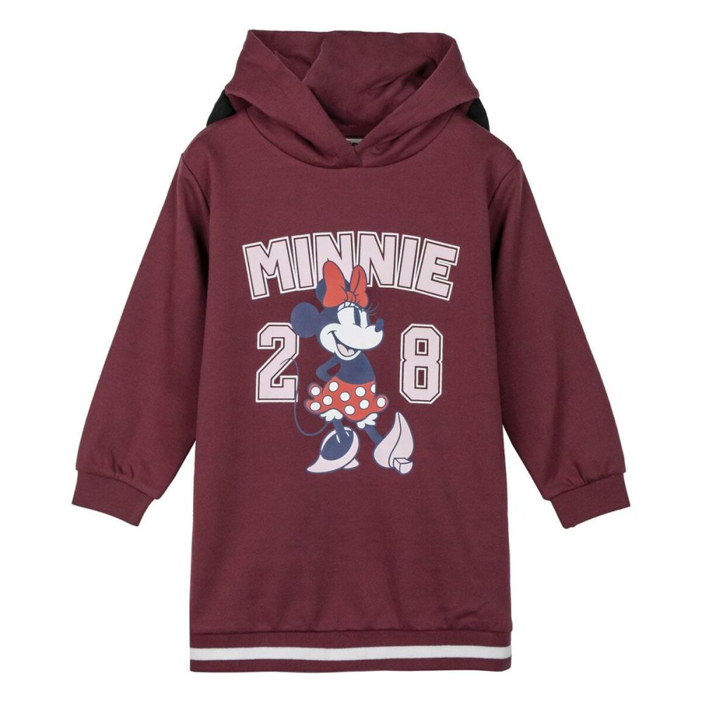 Sweat-shirt à capuche fille Minnie Mouse Rouge