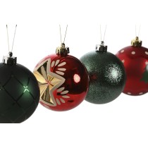 Christmas Baubles Home ESPRIT Red Golden Polyethylene 32,5 x 8 x 32,5 cm (16 Pieces)