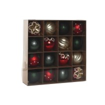 Christmas Baubles Home ESPRIT Red Golden Polyethylene 32,5 x 8 x 32,5 cm (16 Pieces)