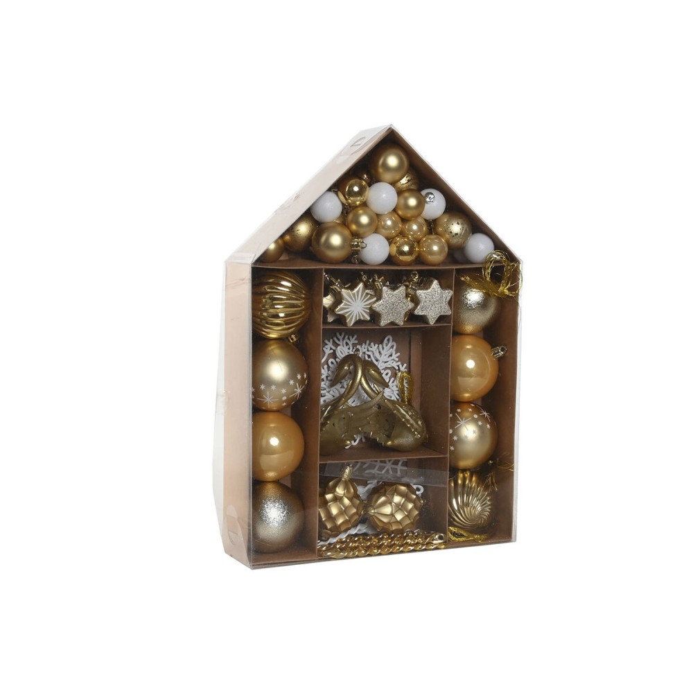 Weihnachtsbaumkugeln Home ESPRIT Gold Polyäthylen 28 x 7 x 40 cm (70 piezas)