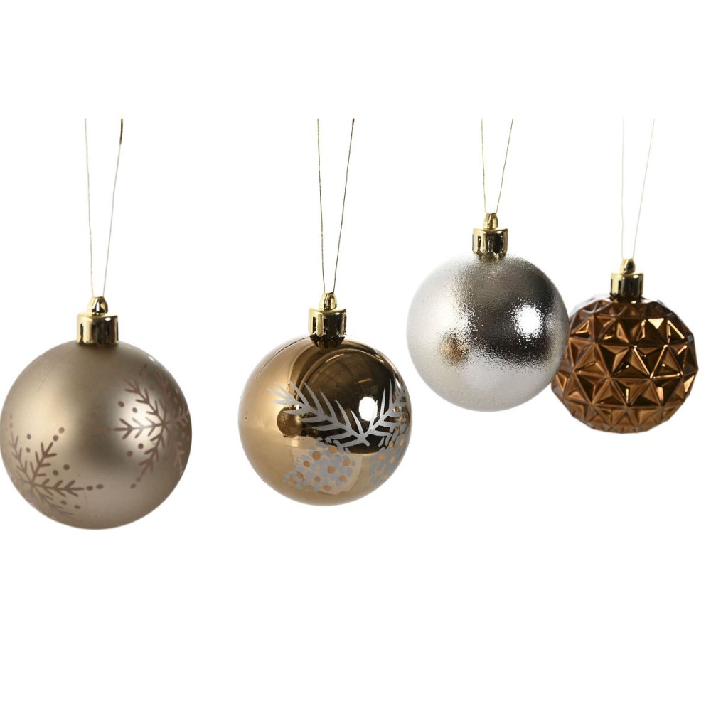 Boules de Noël Home ESPRIT Bronze Polyéthylène 16 x 16 x 26 cm (25 Pièces)