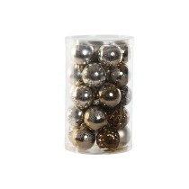 Christmas Baubles Home ESPRIT Bronze Polyethylene 16 x 16 x 26 cm (25 Pieces)