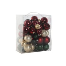 Boules de Noël Home ESPRIT Rouge Vert Polyéthylène 27 x 12 x 25 cm (50 Pièces)