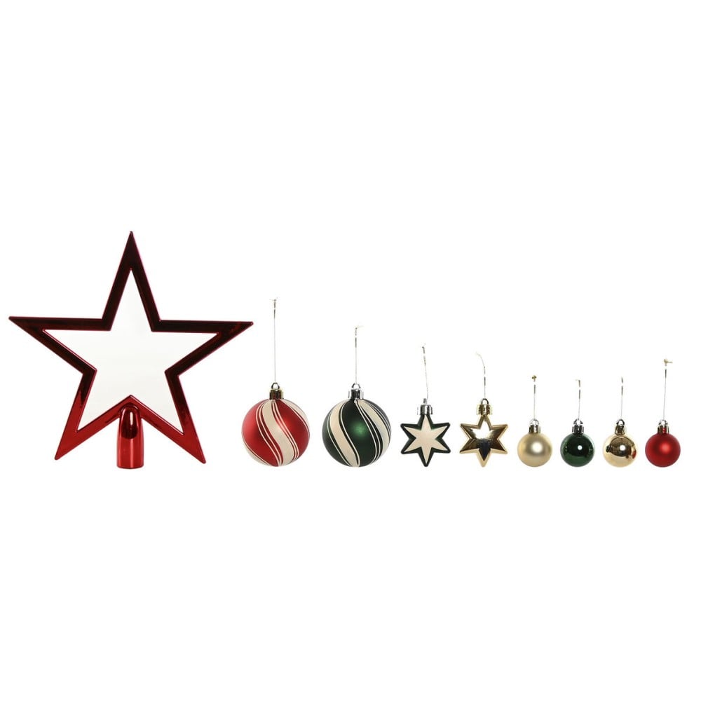 Christmas Baubles Home ESPRIT Red Green Polyethylene 21 x 6,5 x 27 cm (53 Pieces)