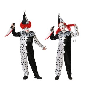 Costume for Children Grey Male Clown Children's