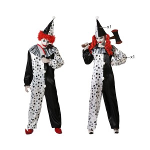 Verkleidung für Erwachsene Grau Clown Unisex-Erwachsene