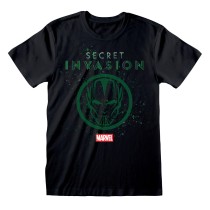 T shirt à manches courtes Marvel Logo Icon Noir Unisexe