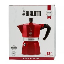 Italian Coffee Pot Bialetti Morocco Red Aluminium