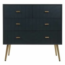 Chest of drawers Alexandra House Living Golden Dark grey MDF Wood 78 x 37 x 80 cm