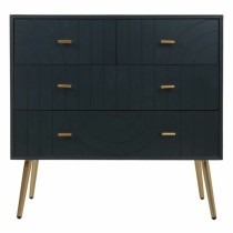 Kommode Alexandra House Living Gold Dunkelgrau Holz MDF 78 x 37 x 80 cm