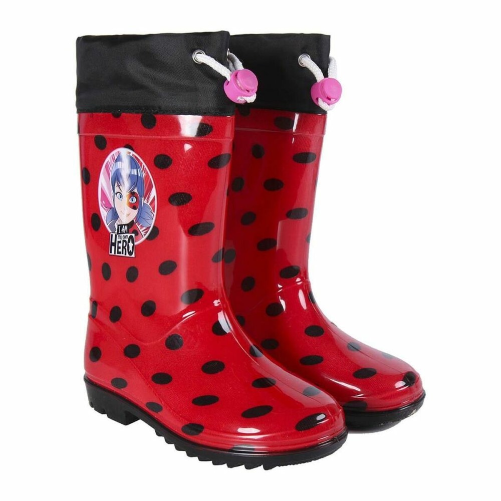 Children's Water Boots Lady Bug Red