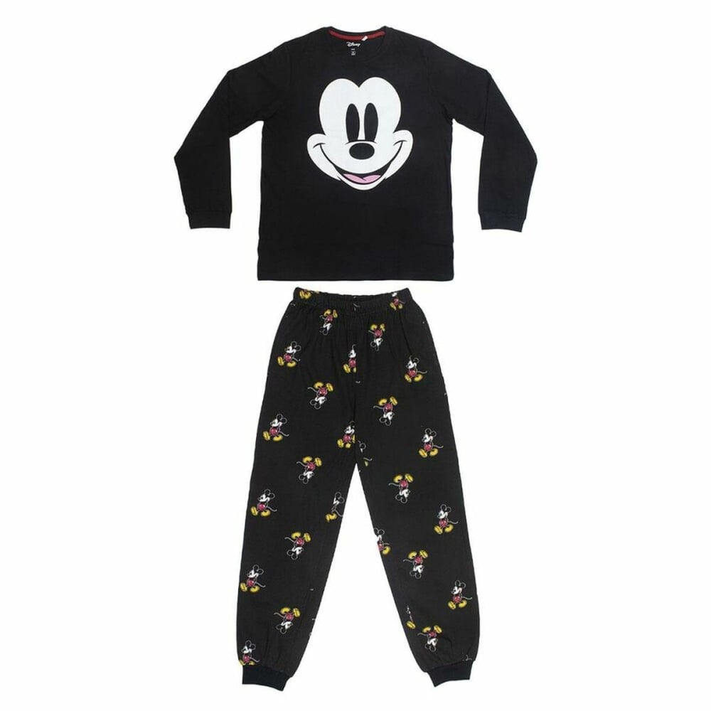 Schlafanzug Mickey Mouse Herren Schwarz