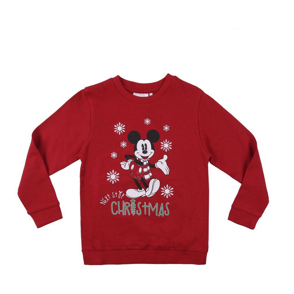 Sweat sans capuche enfant Mickey Mouse Rouge