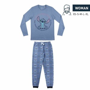 Schlafanzug Stitch Damen Blau