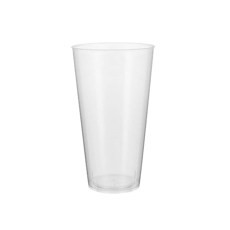 Lot de verres réutilisables Algon Plastique Transparent 4 Pièces 450 ml (64 Unités)