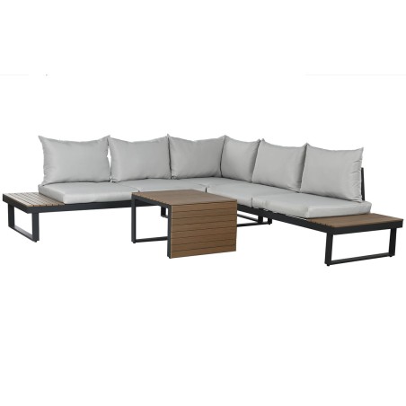 Sofa and table set Home ESPRIT Aluminium 227 x 159 x 64 cm