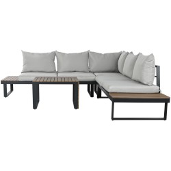 Sofa and table set Home ESPRIT Aluminium 227 x 159 x 64 cm