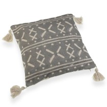 Coussin Versa Gris Pompons 10 x 45 x 45 cm