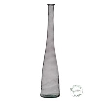 Vase Grau Recyceltes Glas 18 x 18 x 100 cm