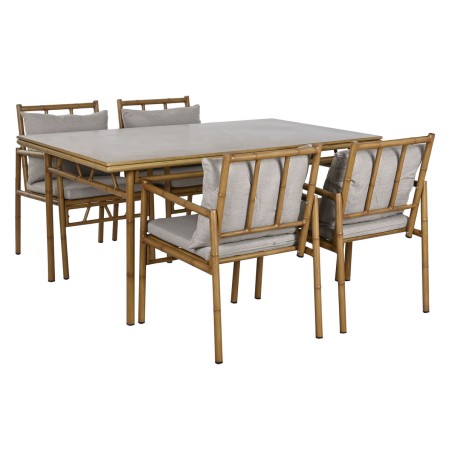 Tisch-Set mit 4 Stühlen Home ESPRIT Aluminium 160 x 90 x 75 cm (5 Stücke)