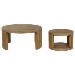 Jeu de 2 tables Home ESPRIT Bois 99 x 99 x 48 cm