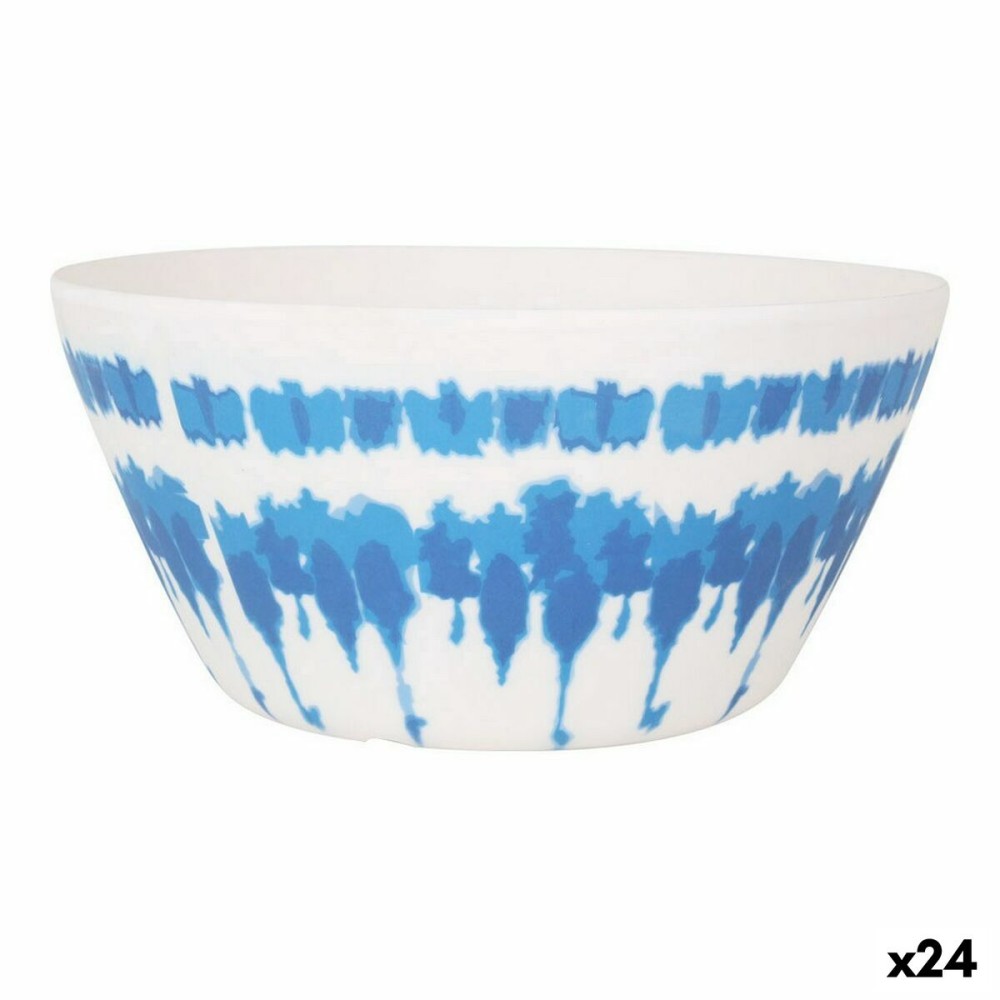 Salad Bowl Santa Clara Tie-Dye Blue White Melamin (24 Units)