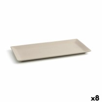 Tablett für Snacks Quid Mineral Gres Beige aus Keramik 15 x 30 cm (8 Stück)