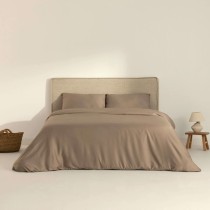 Housse de Couette SG Hogar Greige 300 Fils 180 x 220 cm