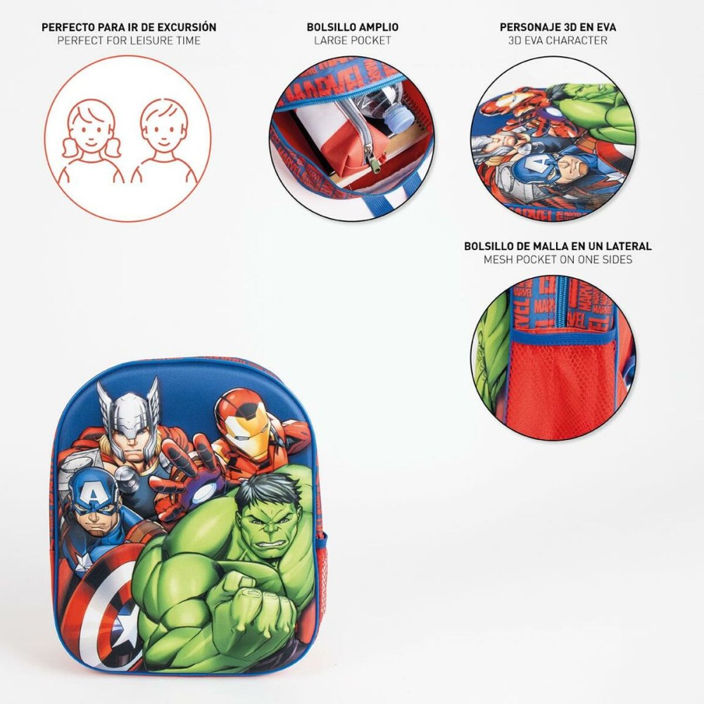 Schulrucksack The Avengers Blau 8 x 31 x 27 cm