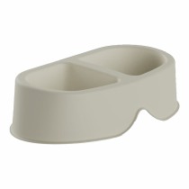 Dog Feeder Plastiken 20138  Beige Plastic 0,5 L Double