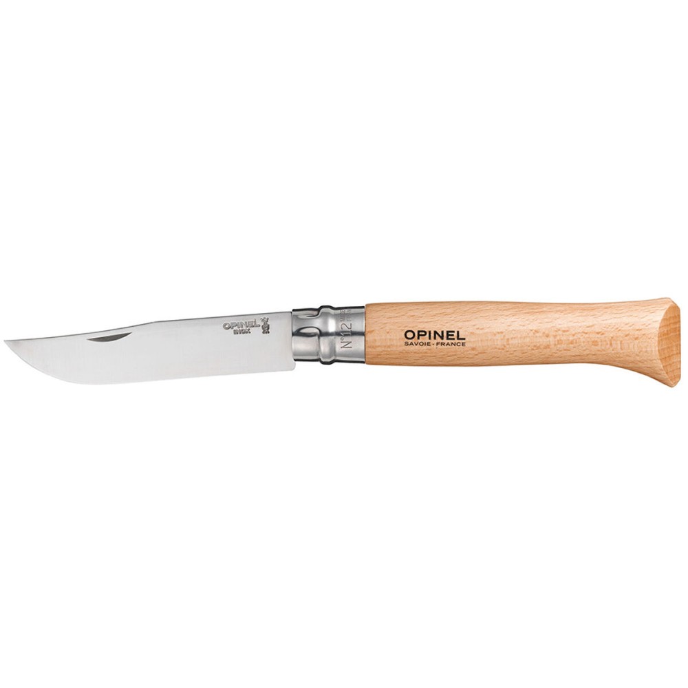 Messer Opinel Nº12 Edelstahl Buchenholz 12 cm