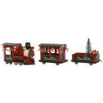 Christmas bauble Home ESPRIT Red Green Train 97 x 16 x 26,5 cm