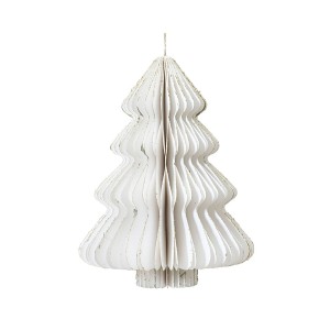 Christmas Tree Decoris White Ø 30 x 40 cm For hanging Ornamental