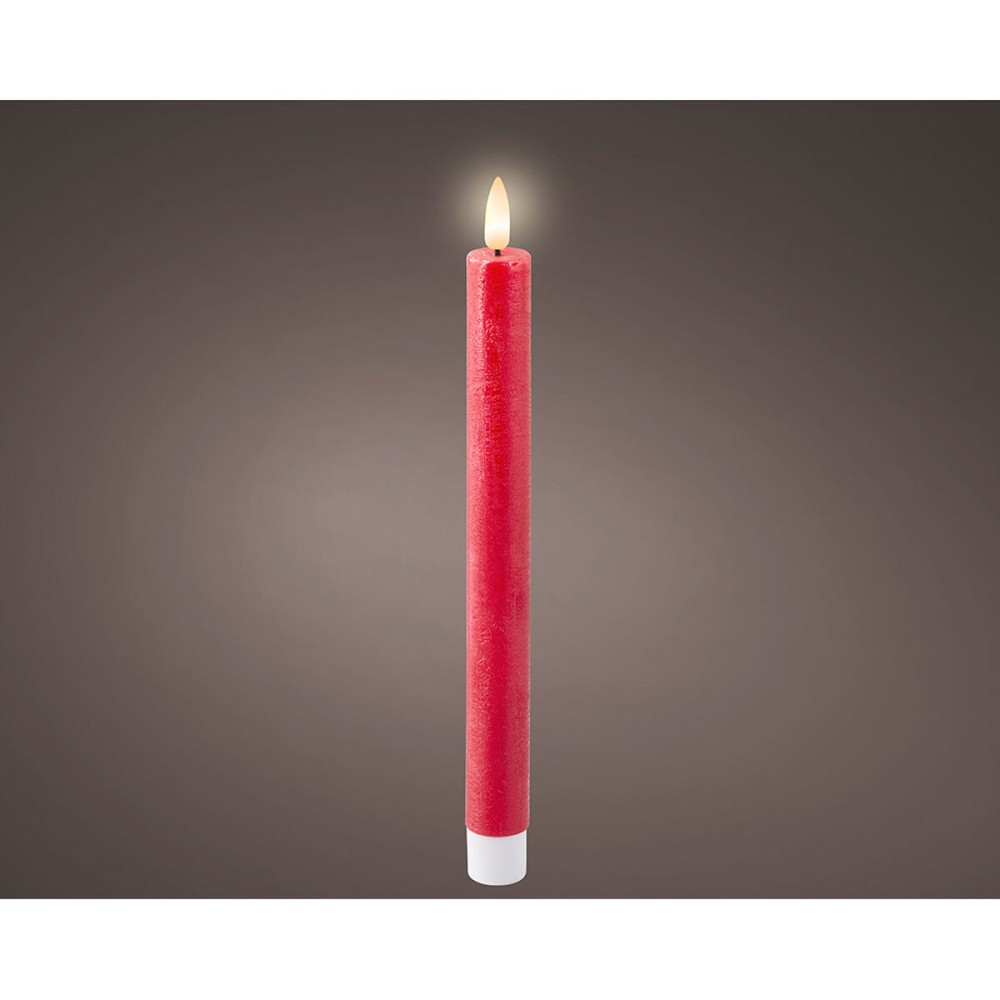 LED Candle Lumineo Red Ø 2,2 x 24,5 cm 2 Units (AAA)