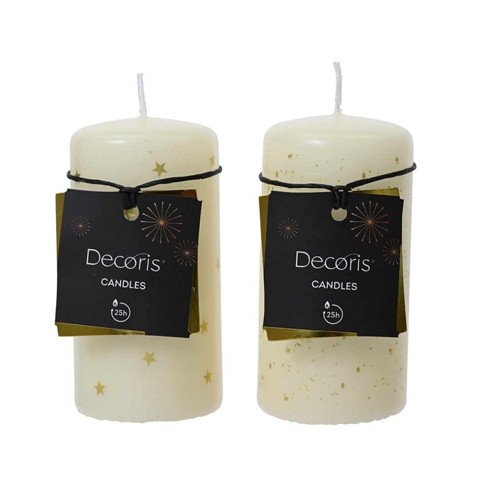 Candle Decoris White Ø 5 x 10 cm