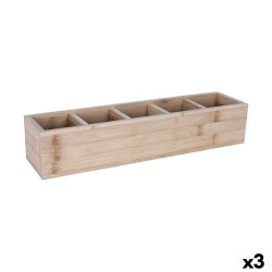 Besteckkasten Viejo Valle Bambus 39 x 10 x 8 cm (3 Stück)