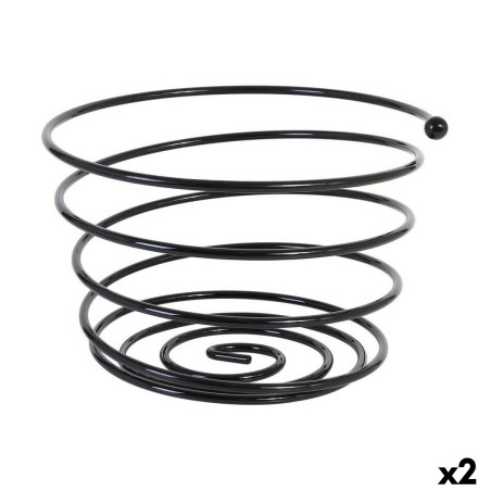 Obstschale Viejo Valle Schwarz Spirale Ø 26 x 17 cm (2 Stück)