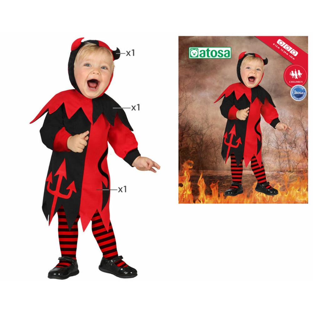 Costume for Babies Th3 Party Multicolour Male Demon (3 Pieces)