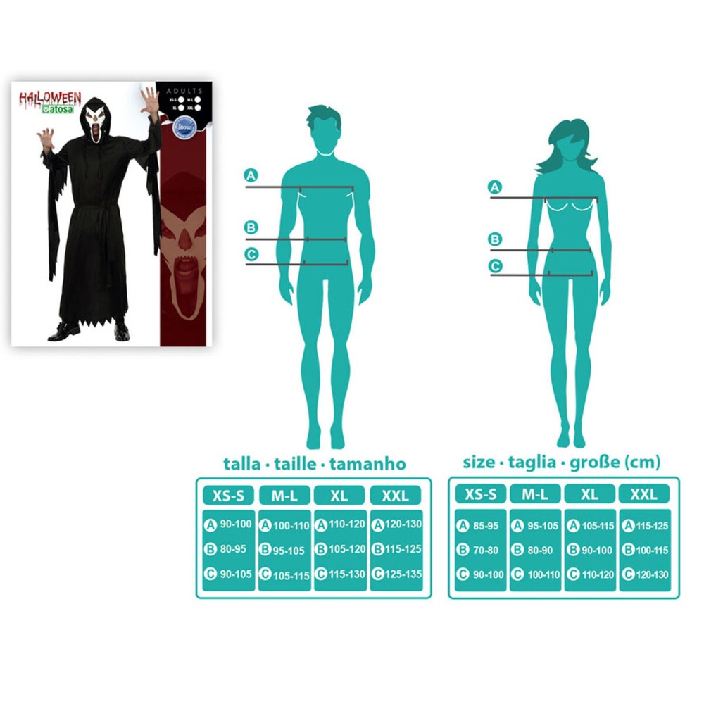 Costume for Adults Th3 Party 9695 Black (2 Pieces)