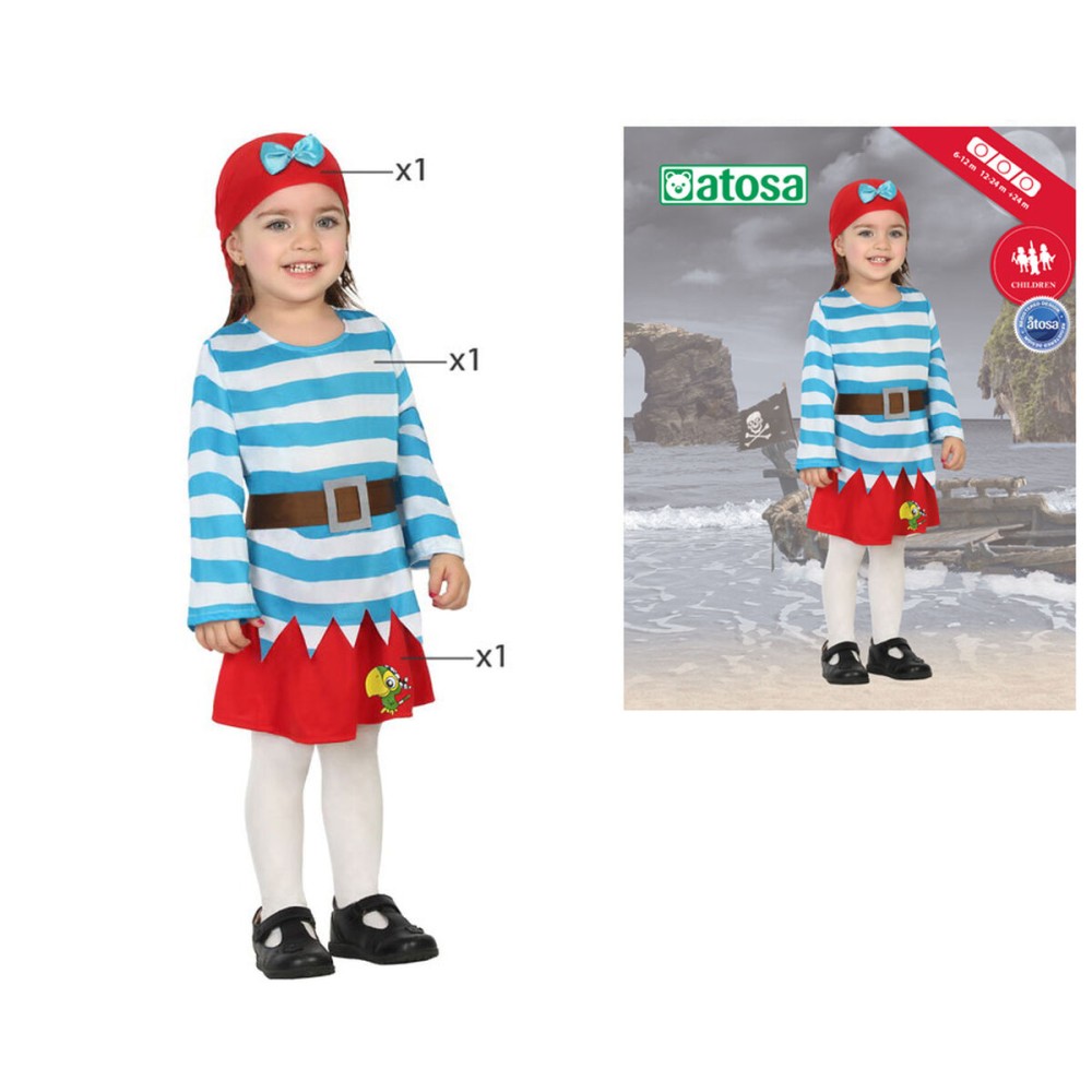 Déguisement pour Bébés Th3 Party Multicouleur Pirates (3 Pièces)