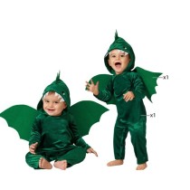 Verkleidung für Babys Drache grün