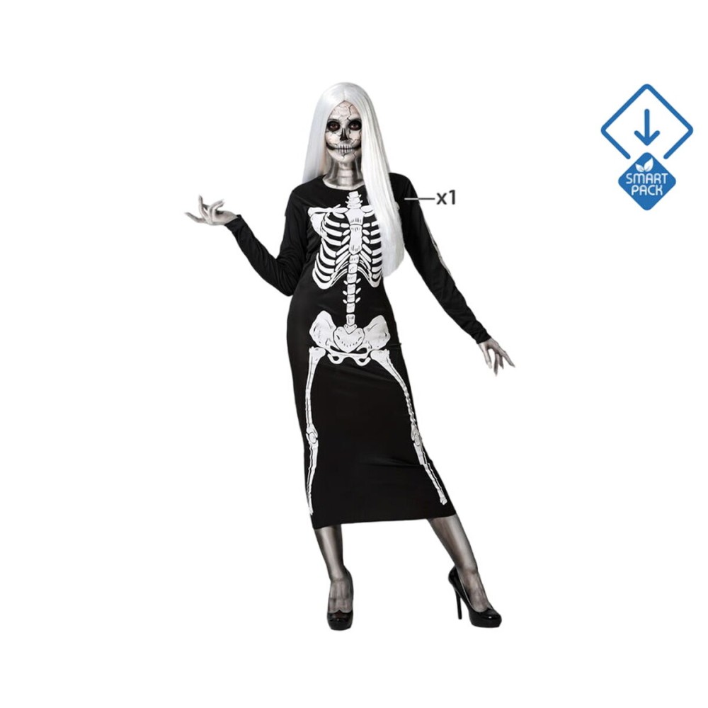 Costume for Adults Black Skeleton M/L