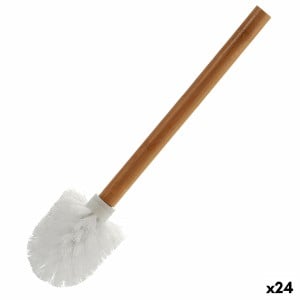 Toilet Brush Brown White Bamboo (8 x 35,5 x 8 cm) (24 Units)