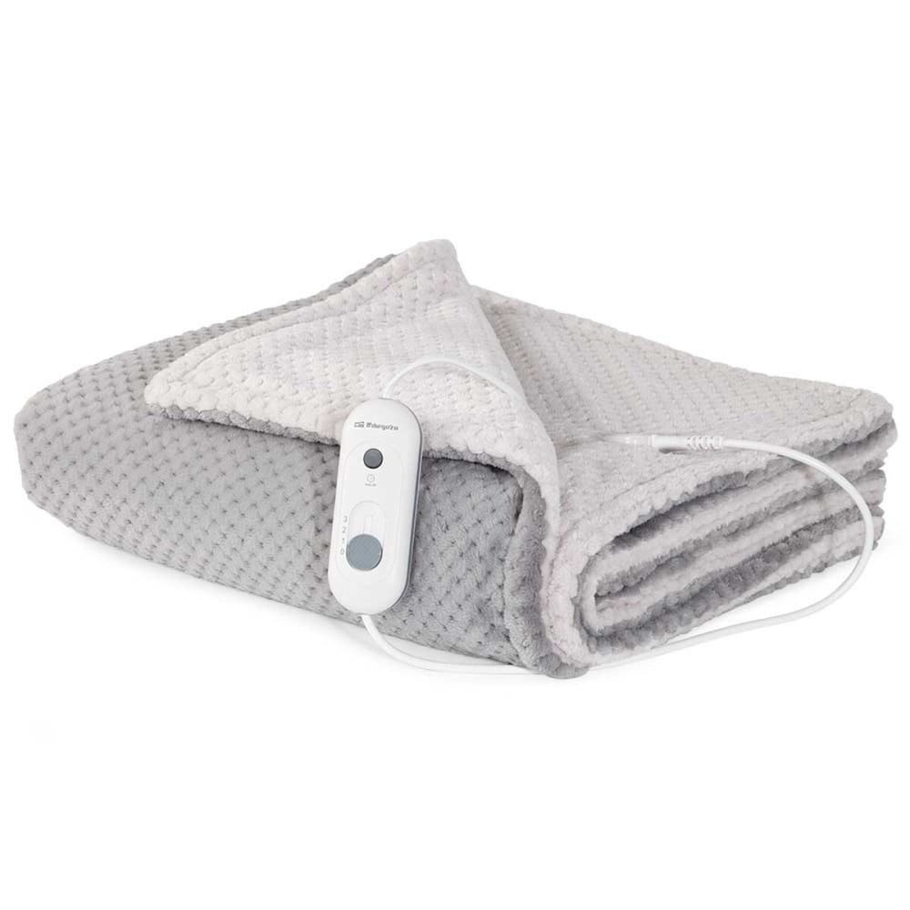 Couverture Chauffante Orbegozo MAH 2050 Blanc Blanc/Gris Microfibre