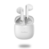 Casques avec Microphone CoolBox COO-AUB-TWS01 Blanc