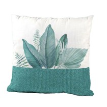 Kissen Blue jungle Pflanzenblatt 45 x 10 x 45 cm